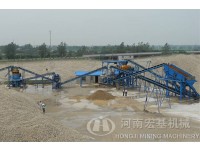 鹅卵石加工设备价格，内蒙古时产600吨碎石生产线厂家