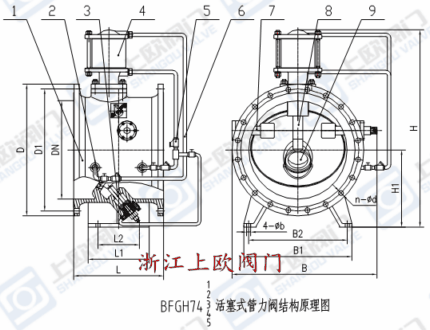 <strong><strong><strong>活塞式管力阀</strong></strong></strong>结构原理图